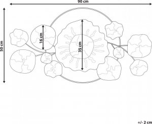 Beliani Dekoracja ścienna złota CHROMIUM 6