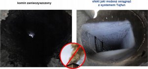 Tajfuny Zestaw Do Czyszczenia Komina Od Dołu Na Wiertarkę Tajfun 6m szczotka nylonowa 9