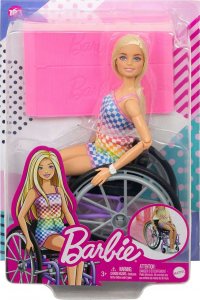 Lalka Barbie Mattel Fashonistas Lalka na wózku Strój w kratkę HJT13 6