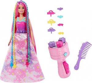 Lalka Barbie Mattel Księżniczka Zakręcone pasemka Lalka HNJ06 2