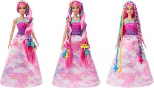 Lalka Barbie Mattel Księżniczka Zakręcone pasemka Lalka HNJ06 3