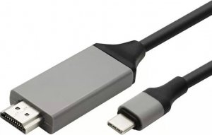 Kabel USB Aptel USB-C - HDMI 2 m Czarno-szary 1