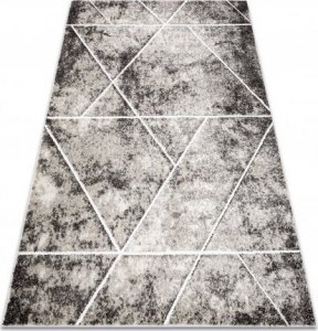 Dywany Łuszczów Dywan MATEO 8031/944 Nowoczesny, geometryczny, trójkąty - strukturalny szary / beż, 280x370 cm 1