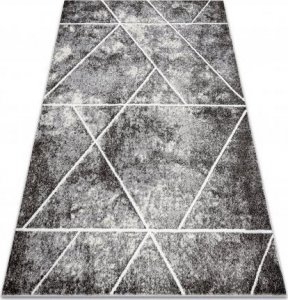 Dywany Łuszczów Dywan MATEO 8031/644 Nowoczesny, geometryczny, trójkąty - strukturalny szary, 280x370 cm 1