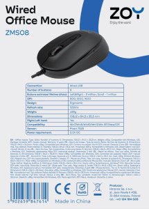 Mysz ZOY Mysz ZOY ZMS08 czarna + Klawiatura ZOY ZK800 + Podkładka ZOY czarna ZMP30 + Torba ZOY ProBag 16" ZLB16 41