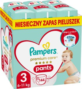 Pampers Pieluchomajtki Premium Care 3, 6-11 kg, 144 szt. x2 2