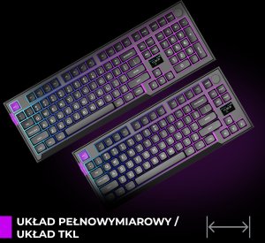 Klawiatura PREYON PREYON SILENT CLAW YELLOW + Podkładka pod nadgarstki Falcon Soft Full Size 13