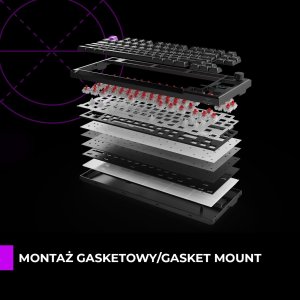 Klawiatura PREYON PREYON SILENT CLAW TKL BROWN + Podkładka pod nadgarstki Falcon Soft TKL 36