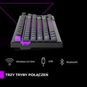 Klawiatura PREYON PREYON SILENT CLAW TKL BROWN + Podkładka pod nadgarstki Falcon Soft TKL 40