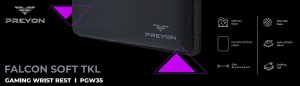 Klawiatura PREYON PREYON SILENT CLAW TKL RED + Podkładka pod nadgarstki Falcon Soft TKL 26