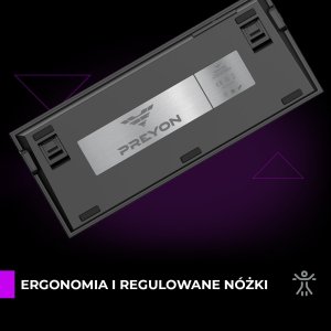 Klawiatura PREYON PREYON SILENT CLAW TKL RED + Podkładka pod nadgarstki Falcon Soft TKL 9