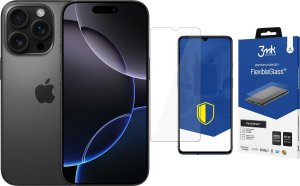 Smartfon Apple iPhone 16 Pro 128GB Black Titanium (MYND3) + FlexibleGlass 1