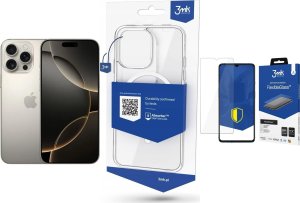 Smartfon Apple iPhone 16 Pro Max 8/256GB Natural Titanium (MYWY3HX/A) + FlexibleGlass + Etui MagCase 1