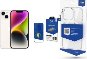 Smartfon Apple iPhone 14 128GB Starlight (MPUR3) + FlexibleGlass + Etui MagCase 1
