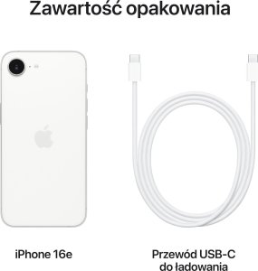 Smartfon Apple iPhone 16e 5G 8/128GB Biały (MD1R4) + FlexibleGlass + Etui MagCase 10