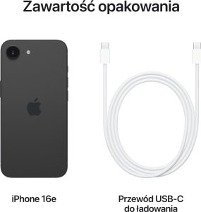 Smartfon Apple iPhone 16e 5G 8/128GB Czarny (MD1Q4) + FlexibleGlass + Etui MagCase 10