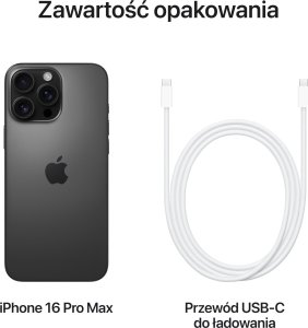 Smartfon Apple iPhone 16 Pro Max 256GB Black Titanium (MYWV3) + Etui MagCase 10