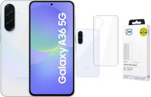 Smartfon Samsung Galaxy A36 5G 8/256GB Biały  (SM-A366BZAGEUE) + Etui Clear Case 13