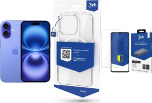 Smartfon Apple iPhone 16 128GB Ultramarine (MYEC3) + FlexibleGlass + Etui MagCase 1