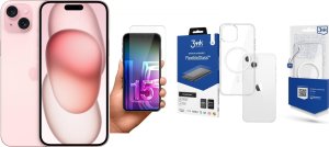 Smartfon Apple iPhone 15 Plus 256GB Pink (MU193) + FlexibleGlass + Etui MagCase 1