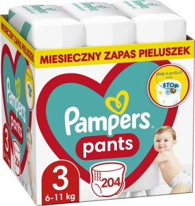 Pampers Pieluchomajtki 3, 6-11 kg, 204 szt. x2 3
