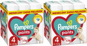 Pampers Pieluchomajtki 4, 9-15 kg, 176 szt. x2 1