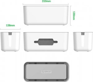 Organizer Orico Organizer na kable, biały 30 cm 6