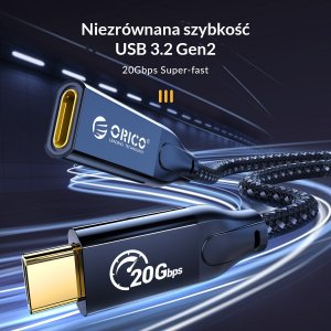 Kabel USB Orico USB-C - USB-C 1 m Czarny (CY32-10-BK-BP) 5