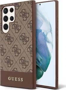Guess Etui Guess GUHCS23LG4GLBR Samsung Galaxy S23 Ultra brązowy/brown hardcase 4G Stripe Collection 1