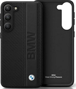 BMW Etui BMW BMHCS23M22RDPK S23+ S916 czarny/black hardcase Leather Textured & Stripe 1