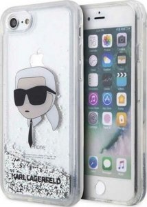 Karl Lagerfeld Etui Karl Lagerfeld KLHCI8LNKHCH Apple iPhone SE 2022/SE 2020/8/7 srebrny/silver hardcase Glitter Karl Head 1