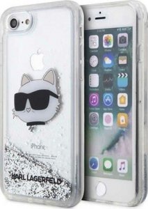 Karl Lagerfeld Etui Karl Lagerfeld KLHCI8LNCHCS Apple iPhone SE 2022/SE 2020/8/7 srebrny/silver hardcase Glitter Choupette Head 1