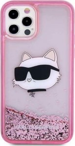 Karl Lagerfeld Etui KLHCP12MLNCHCP Apple iPhone 12/12 Pro różowy/pink hardcase Glitter Choupette Head 3