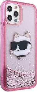 Karl Lagerfeld Etui KLHCP12MLNCHCP Apple iPhone 12/12 Pro różowy/pink hardcase Glitter Choupette Head 4