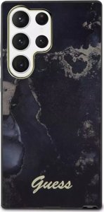 Guess Etui Guess GUHCS23LHTMRSK do Samsung Galaxy S23 Ultra S918 czarny/black hardcase Golden Marble Collection 1