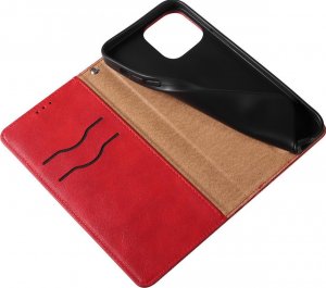 Hurtel Magnet Strap Case etui iPhone 14 Pro pokrowiec z klapką portfel mini smycz podstawka czerwone 12