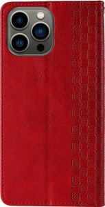 Hurtel Magnet Strap Case etui iPhone 14 Pro pokrowiec z klapką portfel mini smycz podstawka czerwone 6