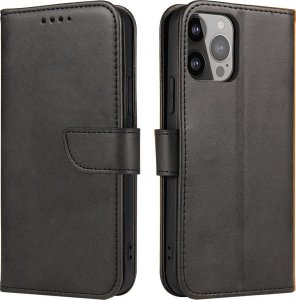 Hurtel Magnet Case etui TCL 205 pokrowiec z klapką portfel podstawka czarne 1