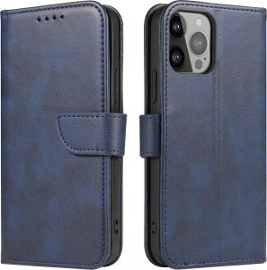 Hurtel Magnet Case etui Samsung Galaxy A14 5G pokrowiec z klapką portfel podstawka niebieskie 1