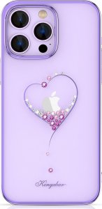 Kingxbar Kingxbar Wish Series etui iPhone 14 Pro Max ozdobione kryształami fioletowe 1