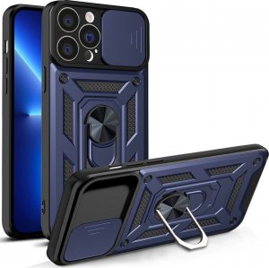 Hurtel Hybrid Armor Camshield etui iPhone 13 Pro pancerny pokrowiec z osłoną na aparat niebieskie 1