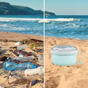 Xavax Pojemnik na żywność z widelcem i łyżką 1100 ml, "TO GO" 13