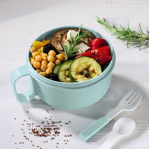 Xavax Pojemnik na żywność z widelcem i łyżką 1100 ml, "TO GO" 10