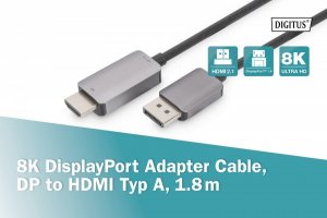 Kabel Digitus DisplayPort - HDMI 1.8m czarny (DB-340305-018-S) 5