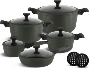 Edenberg Garnki granitowe na indukcję Edenberg EB 5633 + noże 2