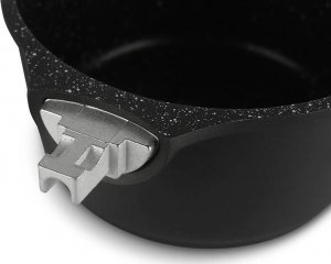 Edenberg Garnki marmurowe z odpinanymi uchwytami Edenberg EB 5632 Zestaw garnków indukcyjne czarne+noże BH 2111 3