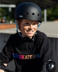NKX Kask Na Deskorolkę Hulajnogę NKX Brain Saver Czarno-Niebieski L 4