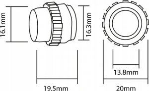 Einparts Czujniki parkowania EPP5700 16,5mm BIAŁE + kamera 13