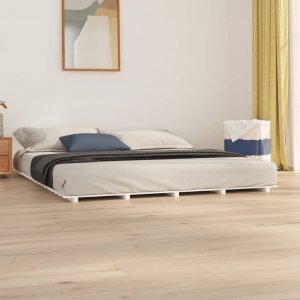 vidaXL vidaXL Rama łóżka, biała, 180x200 cm, lite drewno sosnowe 1