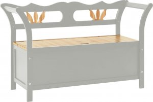 vidaXL vidaXL Ławka, szara, 107x45x75,5 cm, lite drewno jodłowe 2